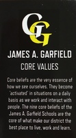 JAMES A. GARFIELD DEFINES EXCELLENCE IN CORE BELIEFS